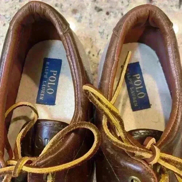 Polo Ralph Lauren Vaughn Linen Saddle Sneaker - Picture 5 of 6